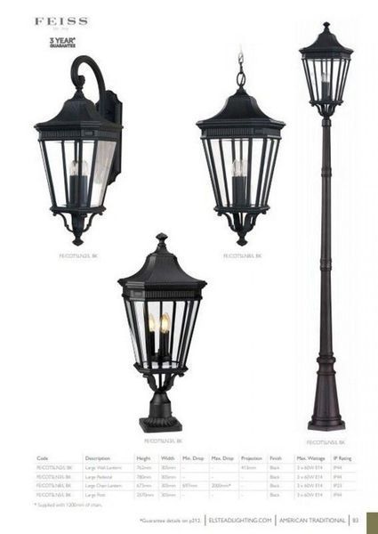 Бра уличное COTSWOLD LANE Elstead FE-COTSLN2-L-BK Elstead_FE-COTSLN2-L-BK фото
