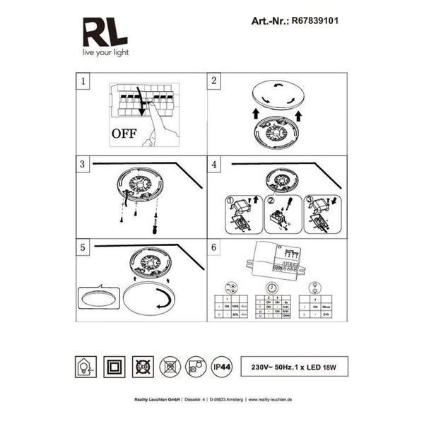 Светильник для ванной POLLUX Trio R67839101 Trio_R67839101 фото