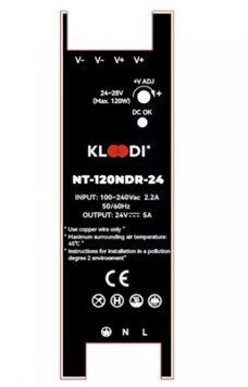 Блок живлення на дінрейку 120W 24V IP20 KLOODI KDPS-NDR 120 24V KLOODI_KDPS-NDR 120 24V фото